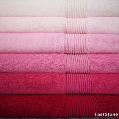6 vnt. vonios 70x140 cm. rankšluosčiai "Rožinis Smaragdas"